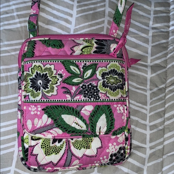 Vera Bradley mini hipster pink and green - Picture 1 of 4